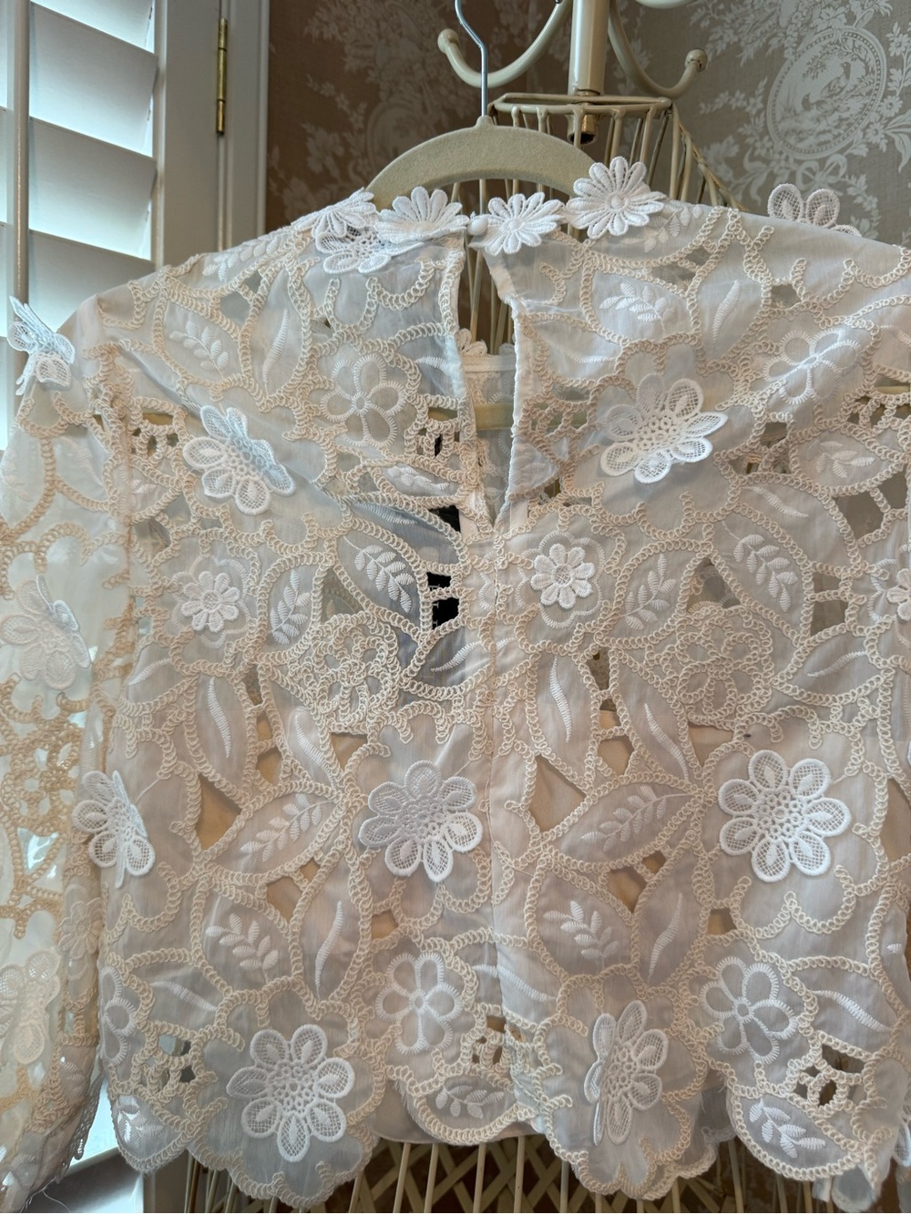 Elliatt Sienna Lace Top in Cream lace - Picture 9 of 12